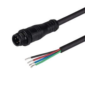 Фото #1 товара Коннектор питания ARL-WAVE-0612-RGB-CON-POWER-MALE-BLK (Arlight, IP67 Пластик, 3 года)