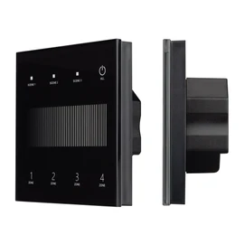Фото #1 товара INTELLIGENT ARLIGHT Сенсорная панель SMART-DALI-301-11-4G-3SC-DT6 Черная (230V, встраиваемая, 2.4G) (IARL, IP20 Пластик, 5 лет)