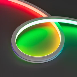 Фото #1 товара Светодиодная лента герметичная SPI-WAVE-TOP-G200-18x15mm 24V RGB PX2 (26 W/m, IP54, 5m, wire x1) (Arlight, Вывод прямой, 3 года)