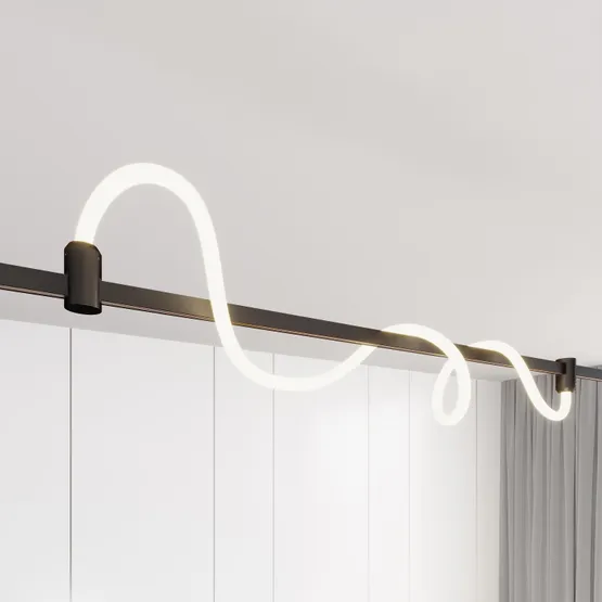 Фото #2 товара Светильник ART-APRIORI-TUBE-ELASTIC-R38-L5000-40W Warm3000 (BK, 360 deg, 48V) (Arlight, IP20 Металл, 3 года)