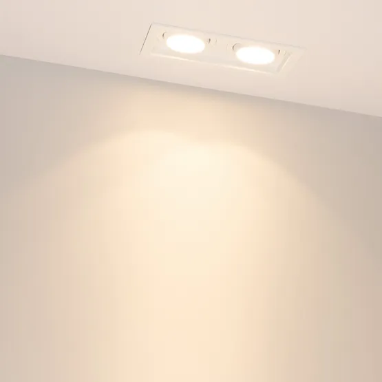 Фото #2 товара Светильник MS-VORTEX-BUILT-S170x90-2x12W Warm3000 (WH-WH, 20 deg, 230V) (Arlight, IP20 Металл, 5 лет)