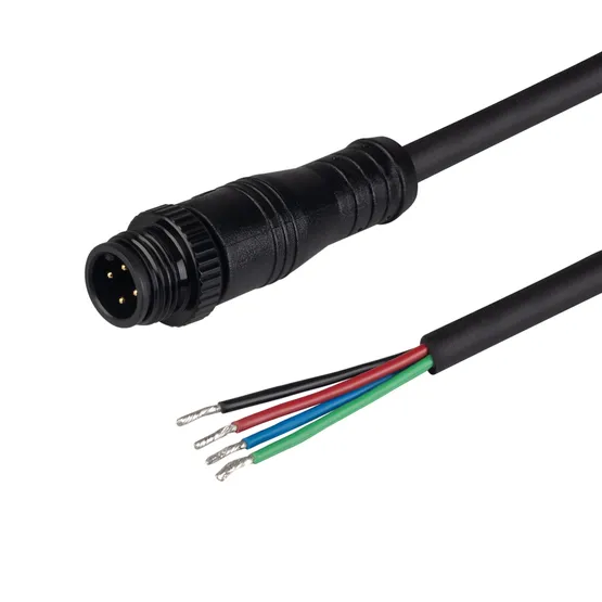 Фото #1 товара Коннектор питания ARL-WAVE-1010-RGB-CON-POWER-MALE-BLK (Arlight, IP67 Пластик, 3 года)