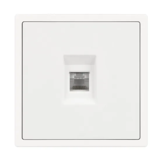 Фото #2 товара Механизм компьютерной розетки SCT-NOBE-MPC1-SFPL-WH (RJ-45, CAT6) (Arlight, Белый кварц)