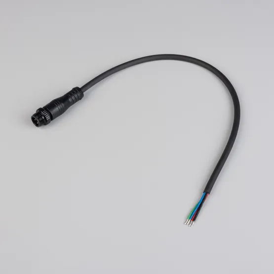 Фото #2 товара Коннектор питания ARL-WAVE-1010-RGB-CON-POWER-MALE-BLK (Arlight, IP67 Пластик, 3 года)