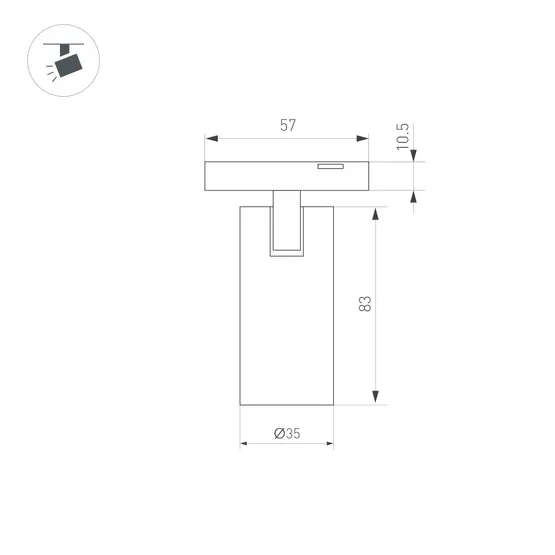 Фото #3 товара Светильник MAG-MICROCOSM-SPOT-R35-5W Warm2700 (BK, 36 deg, 24V) (Arlight, IP20 Металл, 3 года)