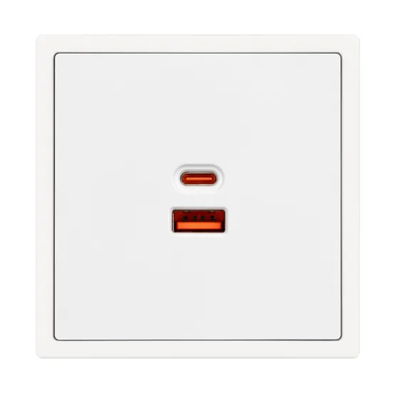 Фото #2 товара Механизм розетки с быстрой USB зарядкой SCT-NOBE-MUAC-SFPL-FC-WH (65W, QC3) (Arlight, Белый кварц)