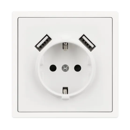 Фото #4 товара Механизм розетки с USB зарядкой SCT-NOBE-MUAA-SFPL-WH (230V, 16A) (Arlight, Белый кварц)