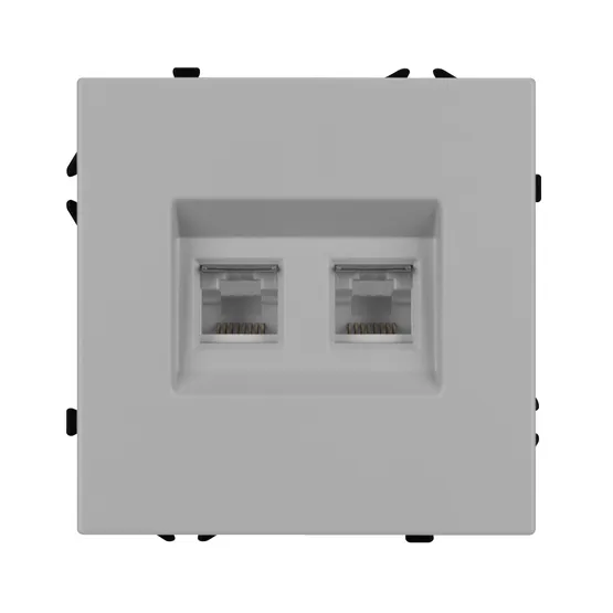 Фото #3 товара Механизм сдвоенной компьютерной розетки SCT-NOBE-MPC2-SFPL-IS (RJ-45, CAT6) (Arlight, -)