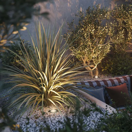 Фото #2 товара Светильник LTD-DAFNA-GROUND-R130-11W Warm3000 (SL, 45 deg, 230V) (Arlight, IP67 Металл, 5 лет)