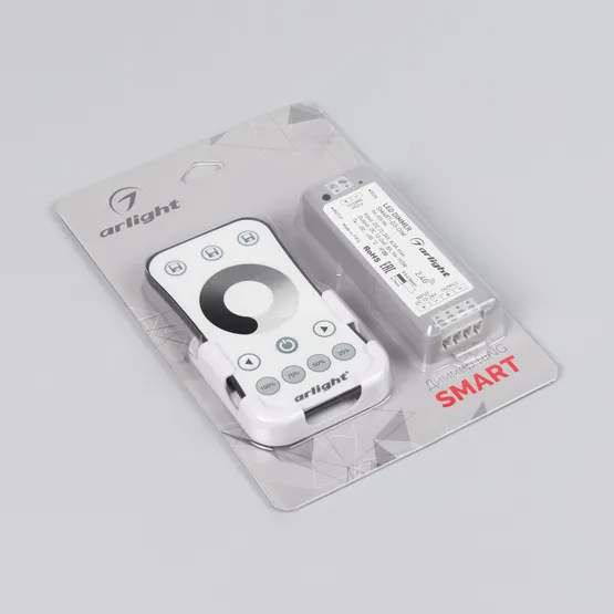 Фото #2 товара Диммер SMART-DIM-SET-RING (12-24V, 1x8A, ПДУ 2.4G) (Arlight, IP20 Пластик, 5 лет)