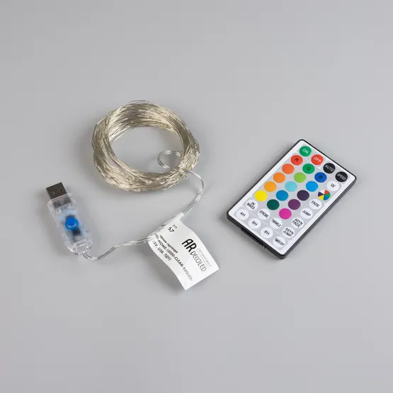 Фото #2 товара Светодиодная гирлянда ARD-DEW-HOME-10000-CLEAR-100LED-LIVE RGB (5V, USB, ПДУ) (Ardecoled, IP20)