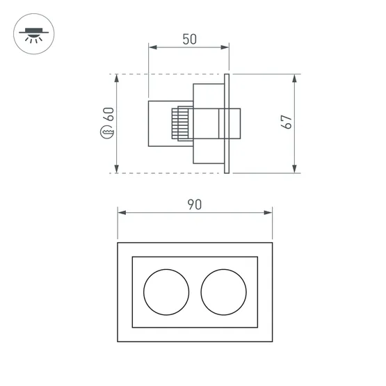 Фото #5 товара Светильник MS-ORIENT-BUILT-TURN-TC-S67x90-5W Day4000 (WH-BK, 30 deg, 230V) (Arlight, IP20 Металл, 5 лет)