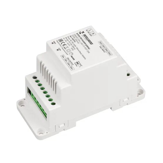 Фото товара INTELLIGENT ARLIGHT Блок питания шины SMART-DALI-302-72-REP-DIN (230V, 200mA) (IARL, IP20 Пластик, 5 лет)