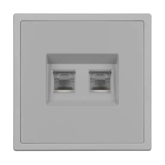 Фото #3 товара Механизм сдвоенной компьютерной розетки SCT-NOBE-MPC2-SFPL-IS (RJ-45, CAT6) (Arlight, Никель)