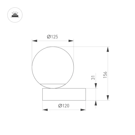 Фото #2 товара Светильник SP-ORNELLA-TAB-L150-R125-6W Warm3200-MIX (BR, 300 deg, 230V, TOUCH-DIMM) (Arlight, IP20 Металл, 3 года)