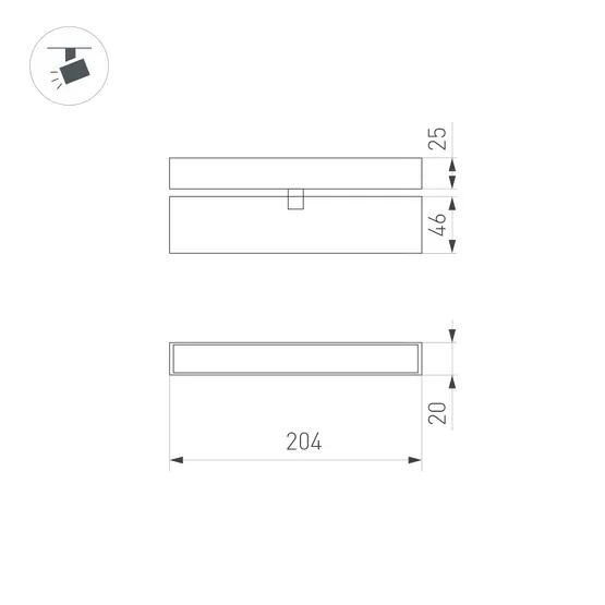 Фото #9 товара Светильник MAG-FLAT-FOLD-25-S200-6W Warm3000 (BK, 100 deg, 24V) (Arlight, IP20 Металл, 5 лет)