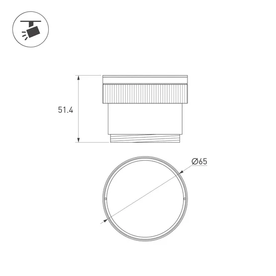 Фото #3 товара Насадка с изменяемым углом LGD-ARTIFACT-ZOOMLENS-R65 (WH, 10-50 deg) (Arlight, Металл)