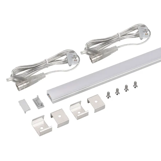 Фото #1 товара Набор для светодиодной подсветки ARL-KIT-SLIM-FC 24V Day4000 (14,4 W/m, IP20, 2m) (Arlight, Алюминий+пластик)