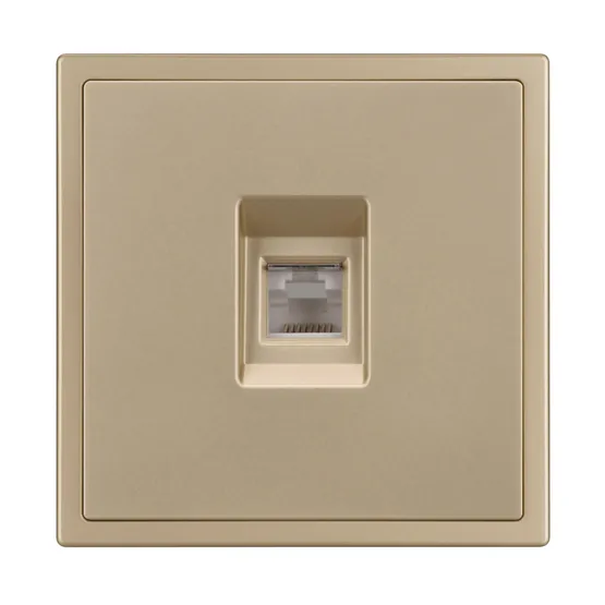 Фото #3 товара Механизм компьютерной розетки SCT-NOBE-MPC1-SFPL-GD (RJ-45, CAT6) (Arlight, Золотой песок)