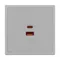 Минифото #4 товара Механизм розетки с быстрой USB зарядкой SCT-NOBE-MUAC-SFPL-FC-IS (65W, QC3) (Arlight, Никель)