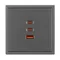 Минифото #2 товара Механизм розетки с быстрой USB зарядкой SCT-NOBE-MUACC-SFPL-FC-GR (65W, QC3) (Arlight, -)