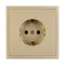 Минифото #3 товара Механизм электрической розетки SCT-NOBE-MEU1-SFPL-GD (230V, 16A) (Arlight, Золотой песок)