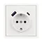 Минифото #2 товара Механизм розетки с USB зарядкой SCT-NOBE-MUAC-SFPL-WH (230V, 16A) (Arlight, Белый кварц)