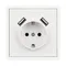 Минифото #4 товара Механизм розетки с USB зарядкой SCT-NOBE-MUAA-SFPL-WH (230V, 16A) (Arlight, Белый кварц)
