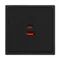 Минифото #2 товара Механизм розетки с быстрой USB зарядкой SCT-NOBE-MUAC-SFPL-FC-BK (65W, QC3) (Arlight, Черный оникс)