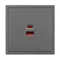Минифото #4 товара Механизм розетки с быстрой USB зарядкой SCT-NOBE-MUAC-SFPL-FC-GR (65W, QC3) (Arlight, Серый базальт)