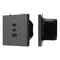 Минифото #1 товара Механизм розетки с быстрой USB зарядкой SCT-NOBE-MUACC-SFPL-FC-GR (65W, QC3) (Arlight, -)