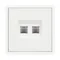 Минифото #3 товара Механизм сдвоенной компьютерной розетки SCT-NOBE-MPC2-SFPL-WH (RJ-45, CAT6) (Arlight, Белый кварц)