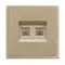 Минифото #3 товара Механизм сдвоенной компьютерной розетки SCT-NOBE-MPC2-SFPL-GD (RJ-45, CAT6) (Arlight, Золотой песок)