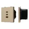 Минифото #1 товара Механизм розетки с быстрой USB зарядкой SCT-NOBE-MUACC-SFPL-FC-GD (65W, QC3) (Arlight, -)