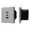 Минифото #1 товара Механизм розетки с быстрой USB зарядкой SCT-NOBE-MUACC-SFPL-FC-IS (65W, QC3) (Arlight, -)