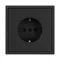 Минифото #4 товара Механизм электрической розетки SCT-NOBE-MEU1-SFPL-BK (230V, 16A) (Arlight, Черный оникс)